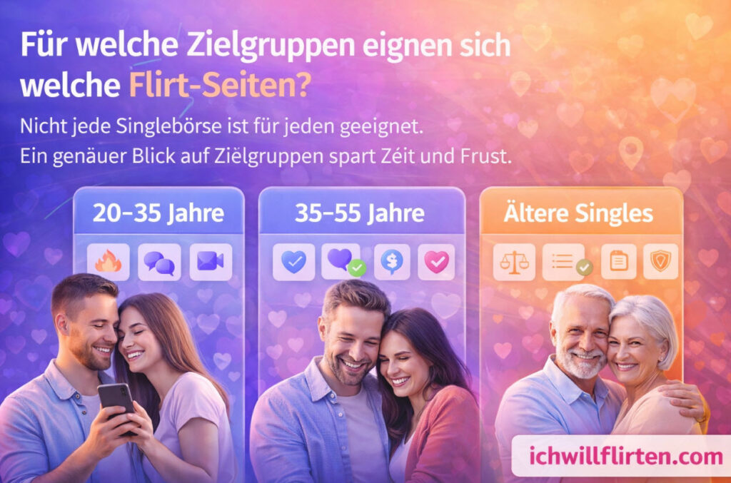 Für welche Zielgruppen eignen sich welche Flirt-Seiten