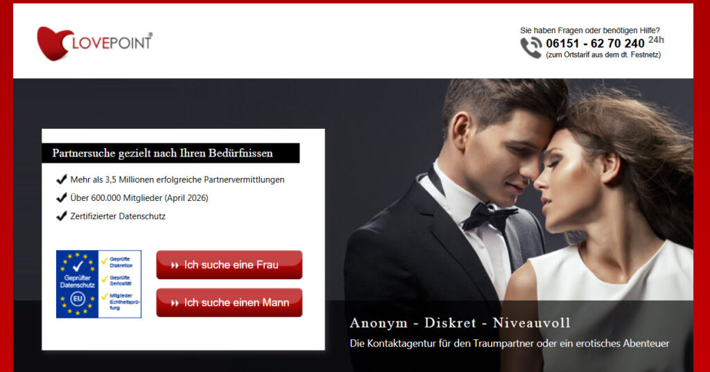 Lovepoint Casual Dating Plattform für unverbindliche Dates
